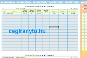Kik�ldet�si rendelv�ny nyilv�ntart�