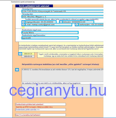 �nellen�rz�s egyedi nyilv�ntart� szerkeszt� r�sze