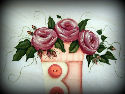 Fee's apron close up roses
