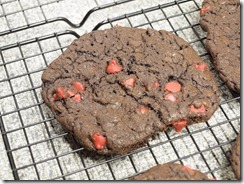 chocolate cherry chip cookies 006