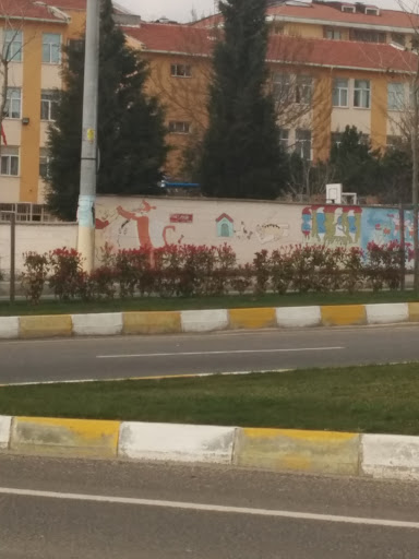 Wall Art in Front of School