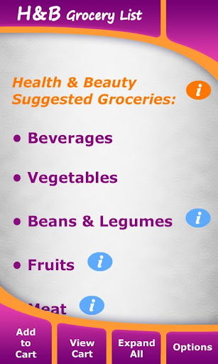 Health Beauty Grocery List