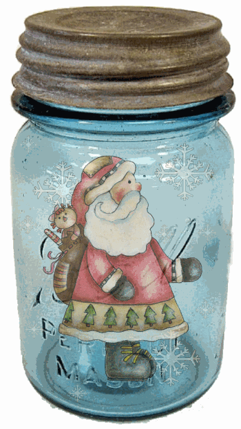 santa in a jar tags