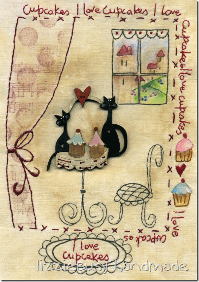 i love cupcake stitchery tale