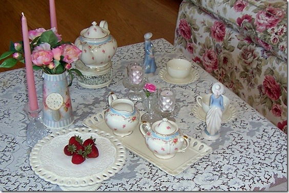 tea party in living room