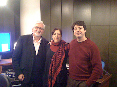 Antoni Tugores amb nAina i nAndreu als estudis de radio