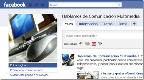 Editar página de Facebook