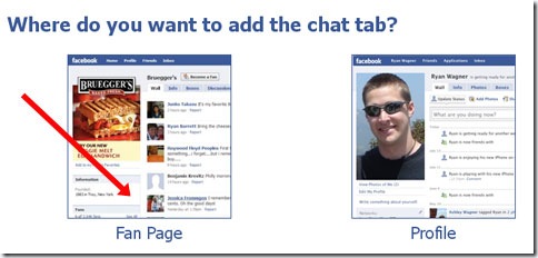 Crear chat en Facebook, elegir una de las dos opciones posibles
