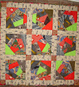 “Nelson Mandela's Handkerchiefs” . Stack and slash technique and large stitch hand quilting, Skill Level : All
