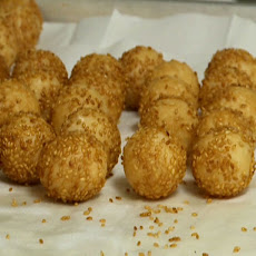 Crispy Warm Sesame Mochi with XO Caramel