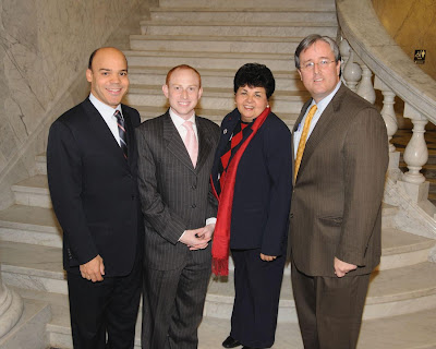 Del. Carr (left) with D18 colleagues Madaleno, Gutierrez & Waldstreicher