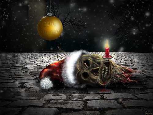 free santa claus wallpaper. Horror Christmas Wallpaper