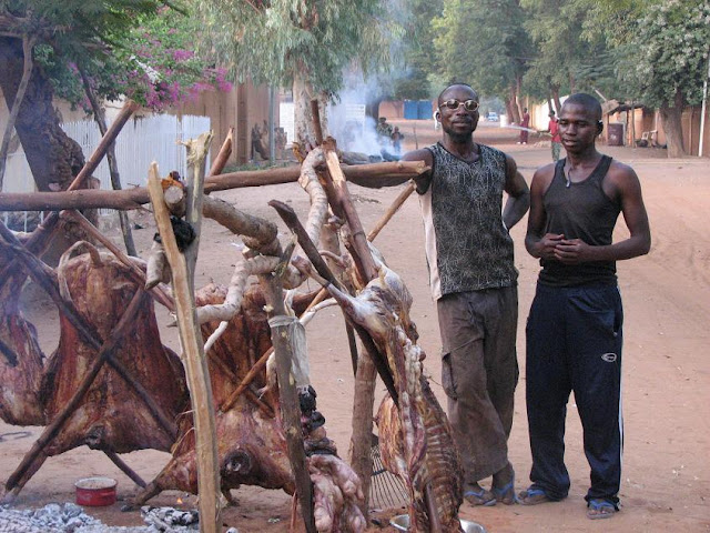 The guys and their meat.