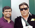 Vaishali Pandya's husband Snehal met Jackie Shroff at Ahmedabad airport.