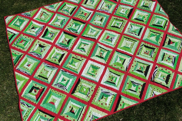 Foundation pieced string quilt