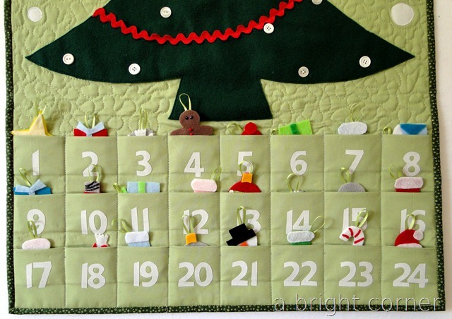 advent calendar with ornaments