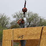 Steve unstrapping the glulam 5/1