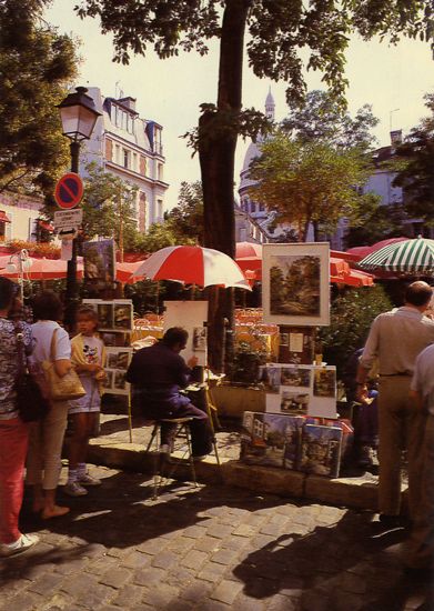 Cartes Postales Pop et  Kitsch des années 50, 70 et 70 - Pop and kitsch vintage postcards from the fifties, the sixties and the seventies : Quais et peintres de Paris