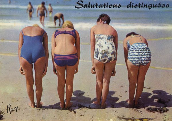 Cartes Postales Pop et  Kitsch des années 50, 70 et 70 - Pop and kitsch vintage postcards from the fifties, the sixties and the seventies : Humours de vacances