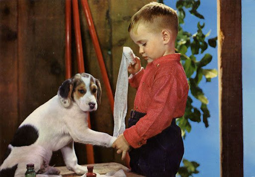 Cartes Postales Pop et  Kitsch des années 50, 70 et 70 Childrens and animals / Enfants et animaux