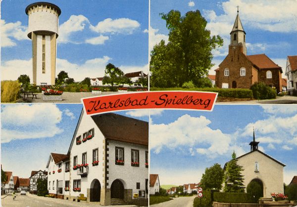 Cartes Postales Pop et  Kitsch des années 50, 70 et 70 - Pop and kitsch vintage postcards from the fifties, the sixties and the seventies : KARLSBAD-SPIELBERG