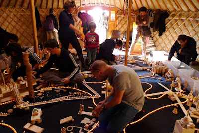 Found an art installation that let let people try and build a mini city. Phase 1
