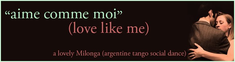 The "aime comme moi" Milonga at Tango Berretin