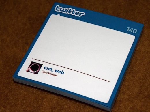 Bloco de notas Twitter para 140 caracteres Bloco de notas Twitter para 140 caracteres