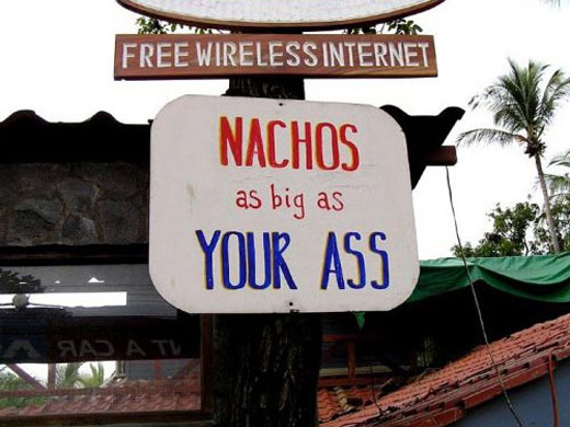 Nachos de vários tamanhos