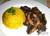 ARROZ AMARILLO CON HONGOS CREMINI ARROZ AMARILLO CON HONGOS CREMINI
