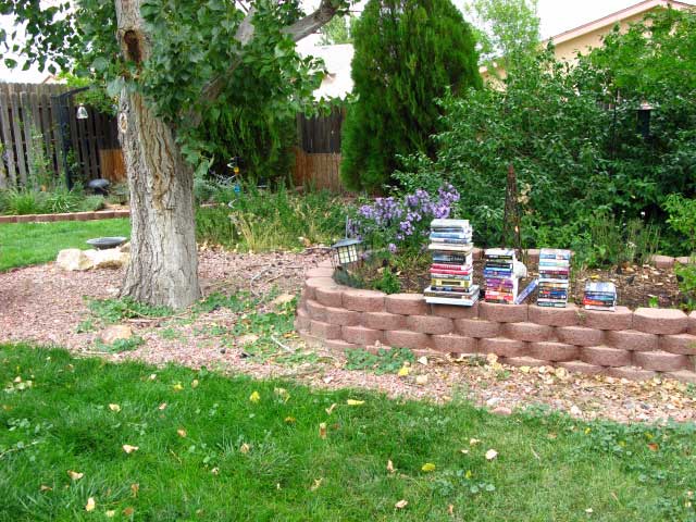 TBR pile outdoors