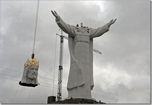 The tallest statue of Jesus in Poland