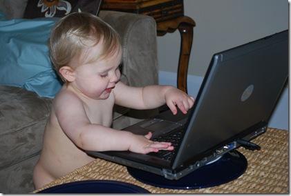 2009-04-10 Myron typing on laptop 003