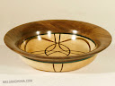 SOLD! - Celtic Knot: Maple, Walnut & resin, 12in. diam.