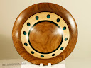 SOLD! - U.F.W: Walnut, maple & resin, 12in. diam.