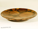 Green Manalishi: Walnut & resin, 14in. diam.