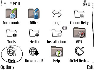 Screenshot of Sketch theme for E71, E71x and S60 phones