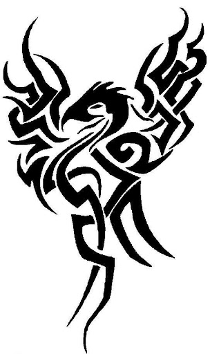 Tattoo Designer Online. Tribal Phoenix Tattoo Design