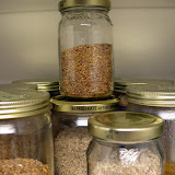 Jars full of seeds, grains, and agave