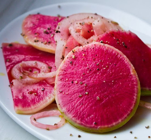 My first purchase of a Watermelon Radish was really by accident.