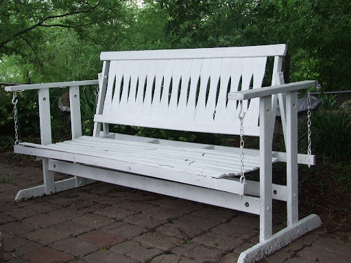 wood bench swing