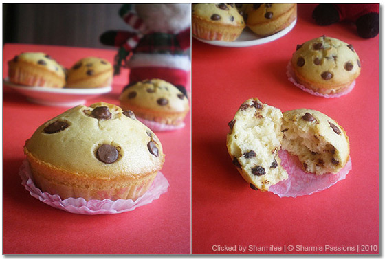 Eggless Vanilla Chocolate Chips Cupcakes Recipe Eggless Vanilla Chocolate Chips Cupcakes Recipe