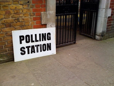 Polling station in London