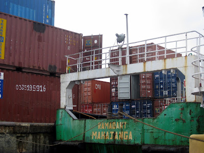 Shipping containers in Nosy Be, Madagascar