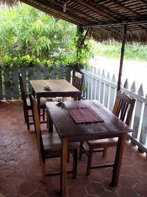 Terrace at Chez Eugenie hotel in Nosy Be