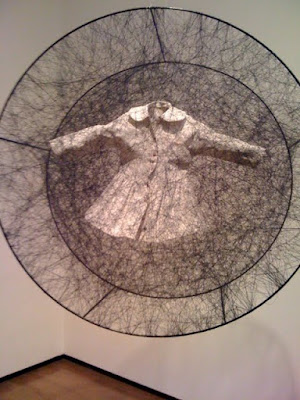 Work from Chiharu Shiota's State of Being series at the Haunch of Venison in London