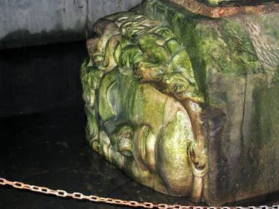Medusa head in the Basilica Cistern