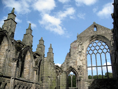 The ruins of the abbey of Holyrood Palace