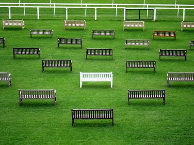 Benches at Newbury Racecourse