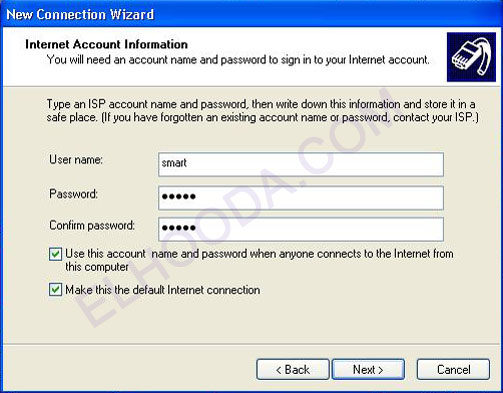 Klik di sini untuk memperbesar gambar Internet Account Informations